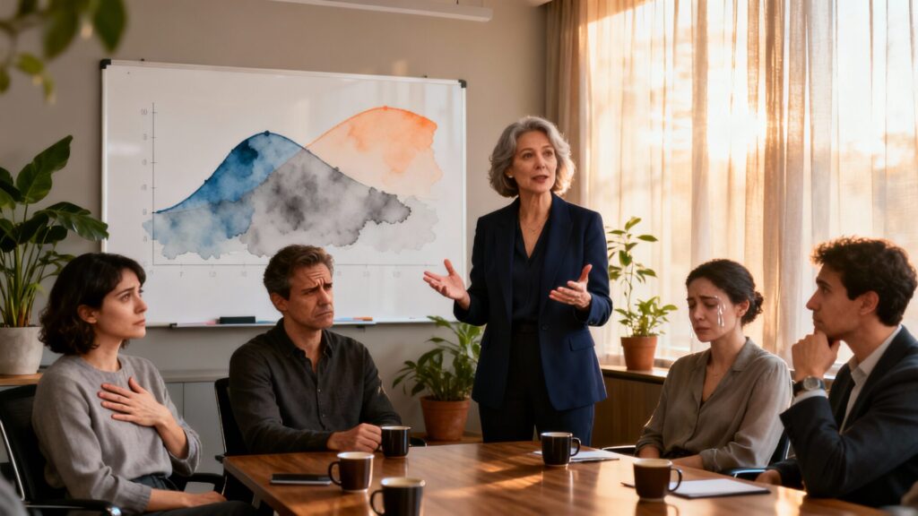 Comprendre la courbe du deuil pour accompagner ses équipes sans aucun texte