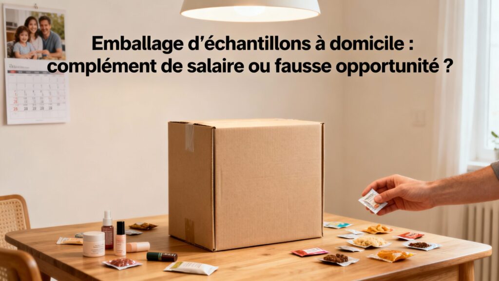 Emballage d'échantillons à domicile : complément de salaire ou fausse opportunité ?
