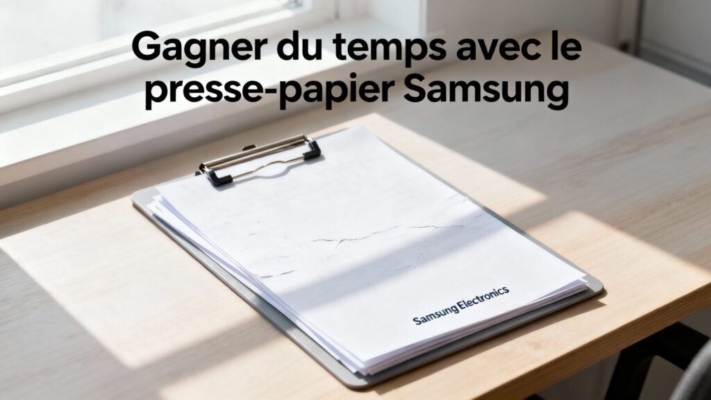 Gagner du temps avec le presse-papier Samsung avec texte