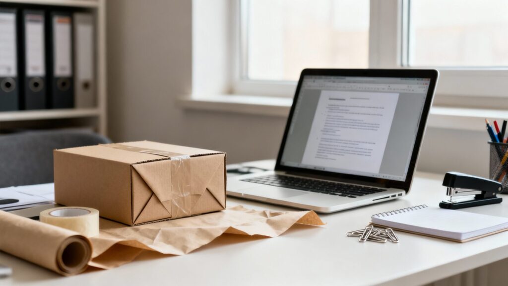 Guide pratique du travail à domicile : emballage et mise sous pli sans aucun texte