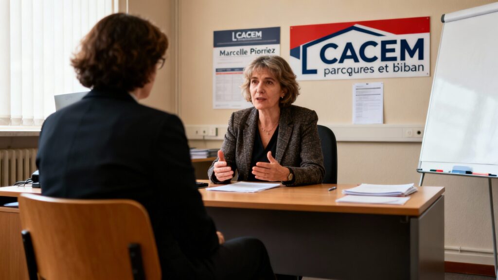 Parcours et bilan de marcelle poirriez à la cacem sans aucun texte