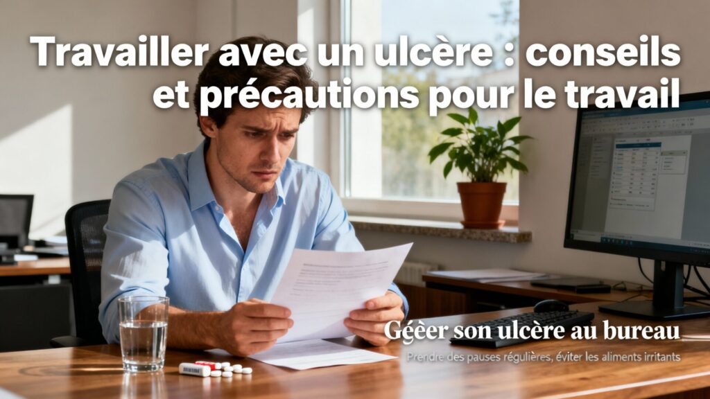 Travailler avec un ulcère : conseils et précautions pour le travail with text