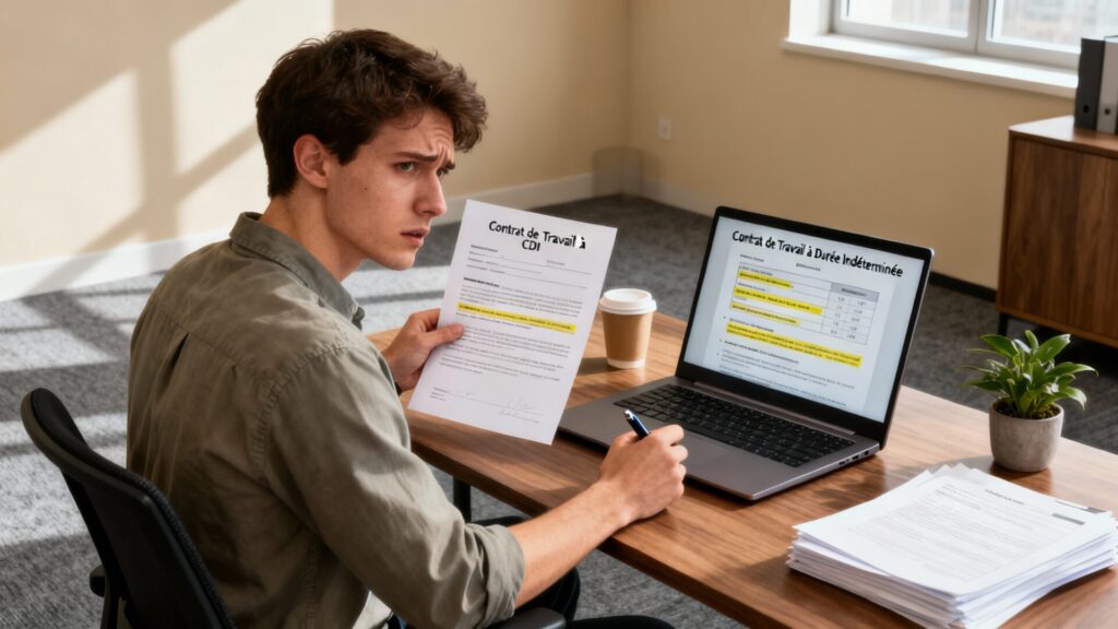 Que faire si je fais moins d'heures que sur mon contrat cdi sans aucun texte