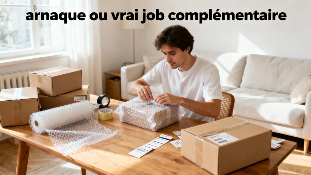 Travail d'emballage à domicile : arnaque ou vrai job complémentaire avec texte