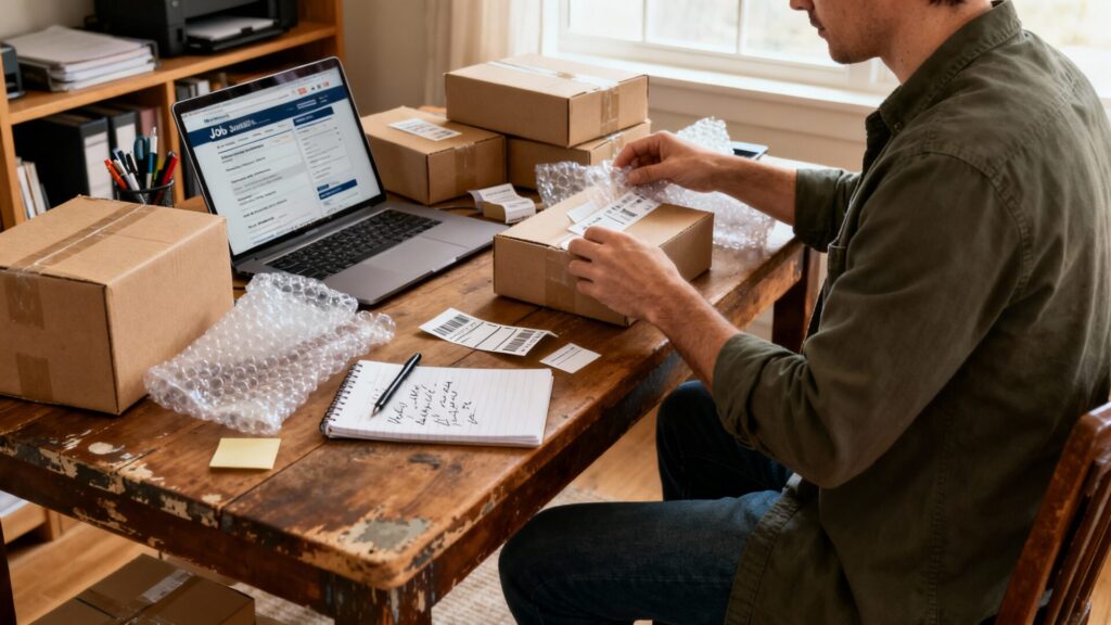 Travail d'emballage à domicile : arnaque ou vrai job complémentaire sans aucun texte