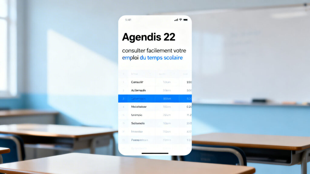 Agendis 22 : consulter facilement votre emploi du temps scolaire avec texte